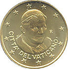 50 Centesimi Vaticano 2010 Moneta Benedetto XVI