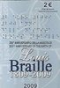 2 Euro Commemorative Coin Italy 2009 Louis Braille Folder