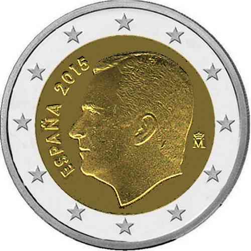 2 Euro Commemorativi Spagna 2015 Filippo VI Fdc