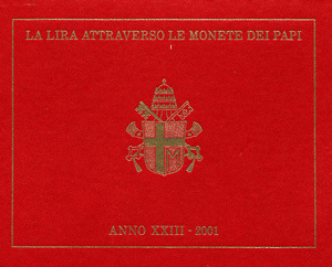 Serie Divisionale Vaticano 2001 Giovanni Paolo II Lire