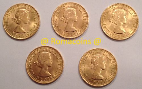 5 Sterline Oro Gran Bretagna Regina Elisabetta 917/1000