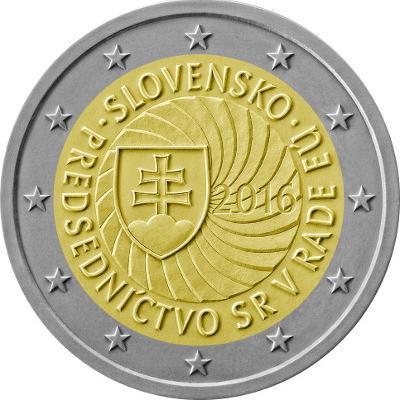 2 Euro Slovacchia 2016 Prima Presidenza Unione Europea Unc