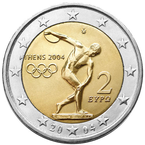 2 Euro Commemorativi Grecia 2004 Olimpiade Atene