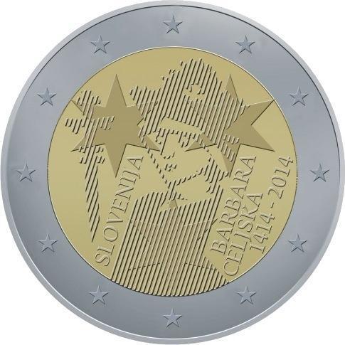 2 Euro Commemorativi Slovenia 2014 Moneta