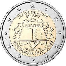 2 Euro Commemorativi Francia 2007 Trattato di Roma