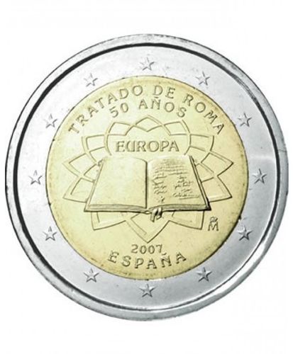 2 Euro Commemorativi Spagna 2007 Trattato di Roma