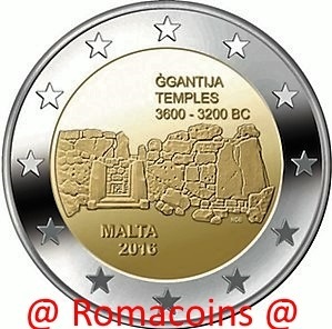 2 Euro Commemorativi Malta 2016 Moneta Gigantia