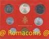Vatikan Kms 1968 Paul VI Kursmünzensatz Lire Stempelglanz