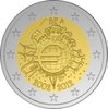 2 Euro Commemorative Coin Belgium 2012 10 Years Euro