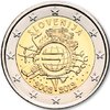 2 Euros Conmemorativos Eslovenia 2012 10 Años Euro