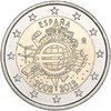 2 Euro Commemorativi Spagna 2012 Anniversario 10 Anni Euro