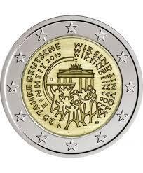 2 Euro Commemorativi Germania 2015 Riunificazione Zecca F