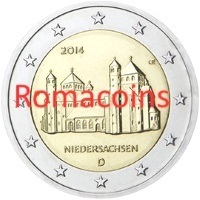 2 Euro Commemorativi Germania 2014 Niedersachsen Zecca D