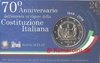 Coincard Italien 2018 70 Jahre Verfassung 2 Euro St.