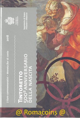 2 Euro Commemorativi San Marino 2018 Tintoretto