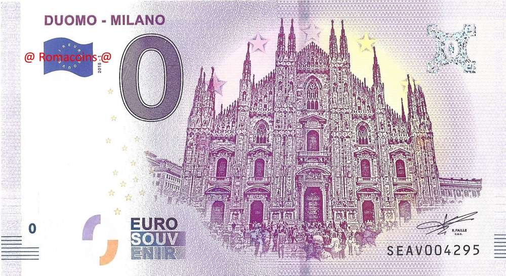 Milano Duomo Italia 2018 0 Zero Euro Souvenir 