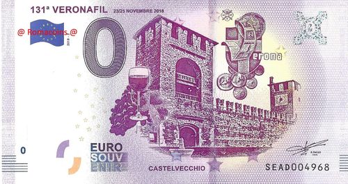 Banconota Turistica 0 Euro Souvenir Veronafil 131