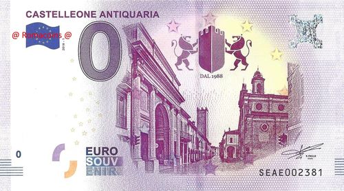 Banconota Turistica 0 Euro Souvenir Castelleone Antiquaria
