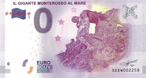 Banconota Turistica 0 Euro Souvenir Il Gigante Monterosso al Mare