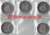2 Euro Commemorativi Germania 2019 Monete 5 Zecche A D F G J