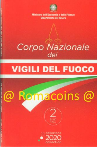Coincard 2 Euro Commemorativi Italia 2020 Vigili del Fuoco Fdc