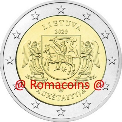 2 Euro Commemorativi Lituania 2020 Aukštaitija
