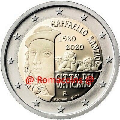 2 Euro Commemorativi Vaticano 2020 Raffaello Sanzio senza folder