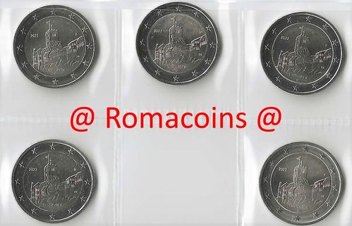 2 Euro Commemorative Coins Germany 2022 5 Mints Thüringen