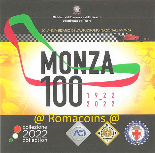 Cartera Italia 2022 5 Euros Circuito de Monza Fdc