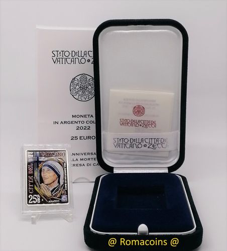 25 Euro Vatican 2022 Colored Silver Proof Mother Teresa