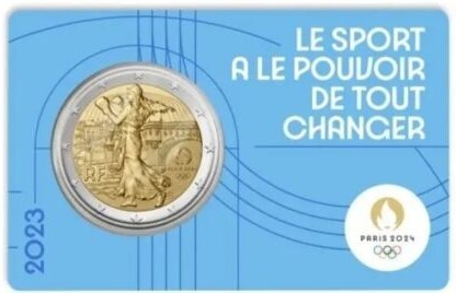 Coincard Frankreich 2023 Olympische Spiele Paris 2024 Zufällige