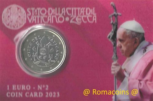 Vatikan Coincard 2023 1 Euro Papst Franziskus
