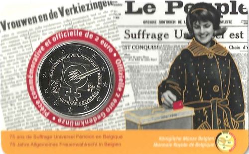 Coincard Belgium 2023 Women's Suffrage French Language