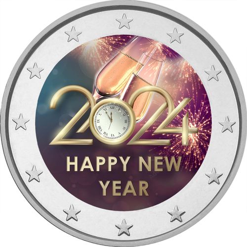 2 Euro Sondermünze Frohes Neues Jahr 2024
