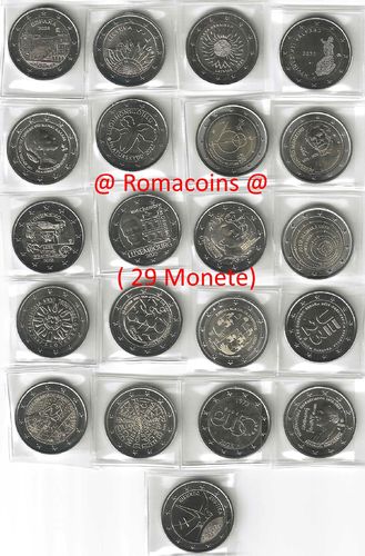 Complete Set 2 Euro Commemorative Coins 2023 29 Coins