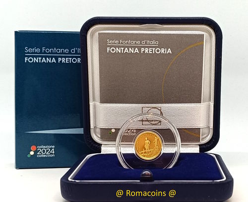 10 Euro Italy 2024 Fountain Pretoria Palermo Gold Coin