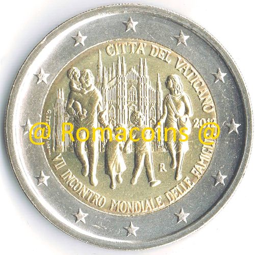 Moneda 2 Euros Vaticano Conmemorativa 2012 sin cartera