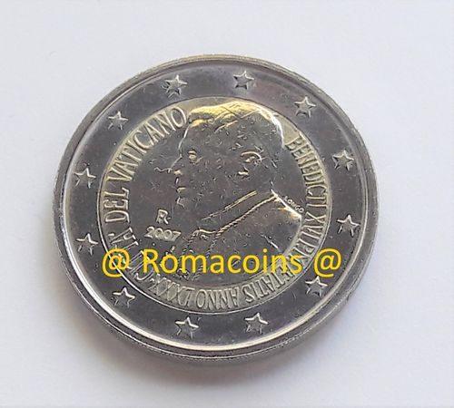 Moneda 2 Euros Vaticano Conmemorativa 2007 sin cartera