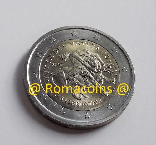Moneda 2 Euros Vaticano Conmemorativa 2010 sin cartera