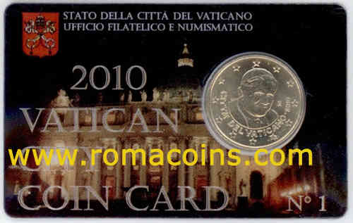 Coincard Vaticano 50 cc Anno 2010