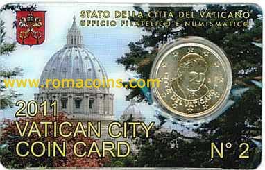 Coincard Vaticano 2011 con moneda de 50 centimos