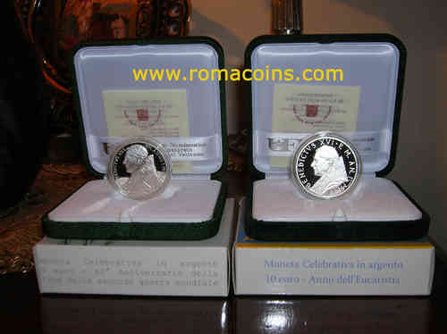 5 10 Euros Vaticano 2005 Monedas Plata Proof
