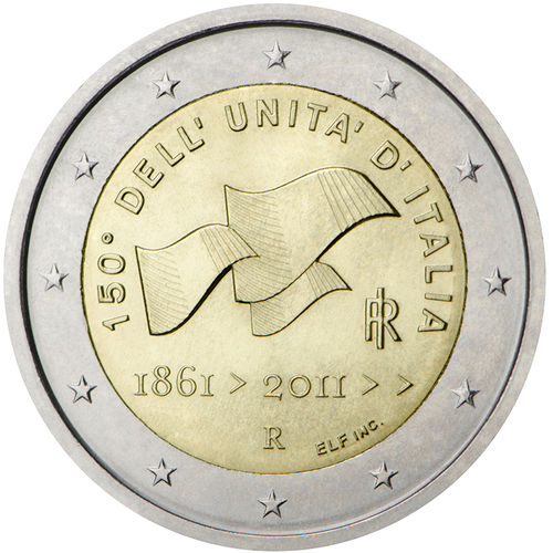2 Euros Italie Commémorative 2011 Unité Italie