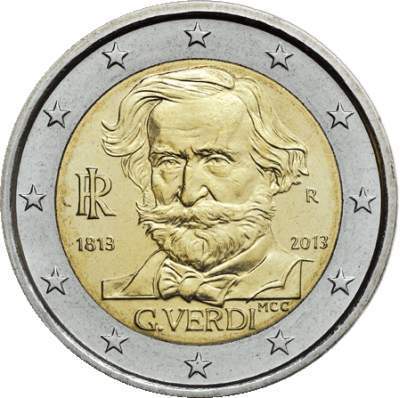 2 Euros Commémorative Italie 2013 Giuseppe Verdi
