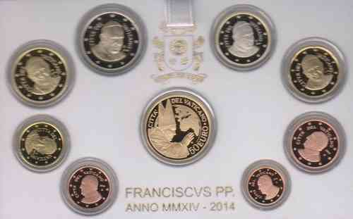 Divisionale Euro Vaticano Fondo Specchio 2014 Oro