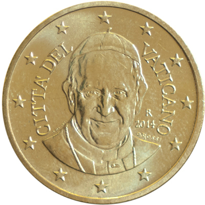 50 Centimes Vatican 2014 Pièce Pape François