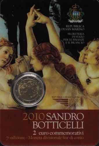 Moneda Conmemorativa 2 Euros San Marino 2010 Oficial Fdc