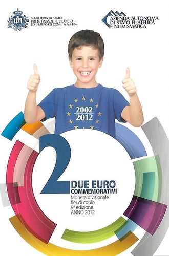 Moneda Conmemorativa 2 Euros San Marino 2012 Oficial Fdc