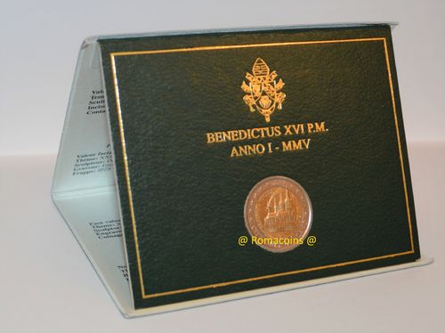 Moneda Conmemorativa 2 Euros Vaticano 2005 Oficial Fdc
