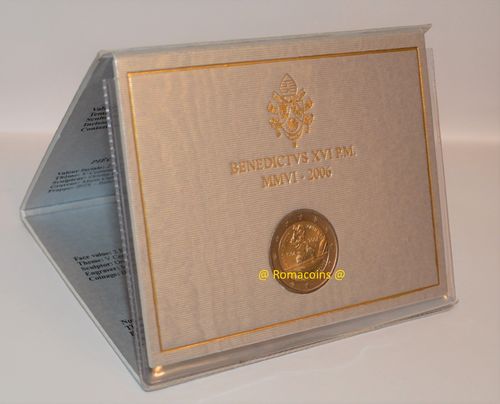 2 Euro Commemorativi Vaticano 2006 in folder Fdc